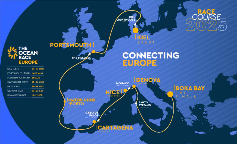 Spectacular collision sends two boats back to Kiel after the spectacular start of the Ocean Race Europe